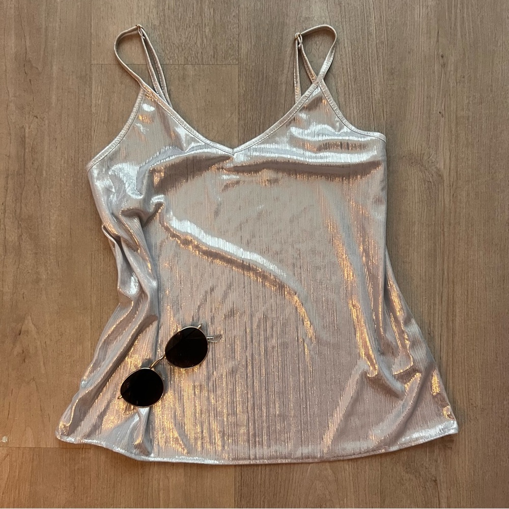 Silver Metallic Women's Camisole Top